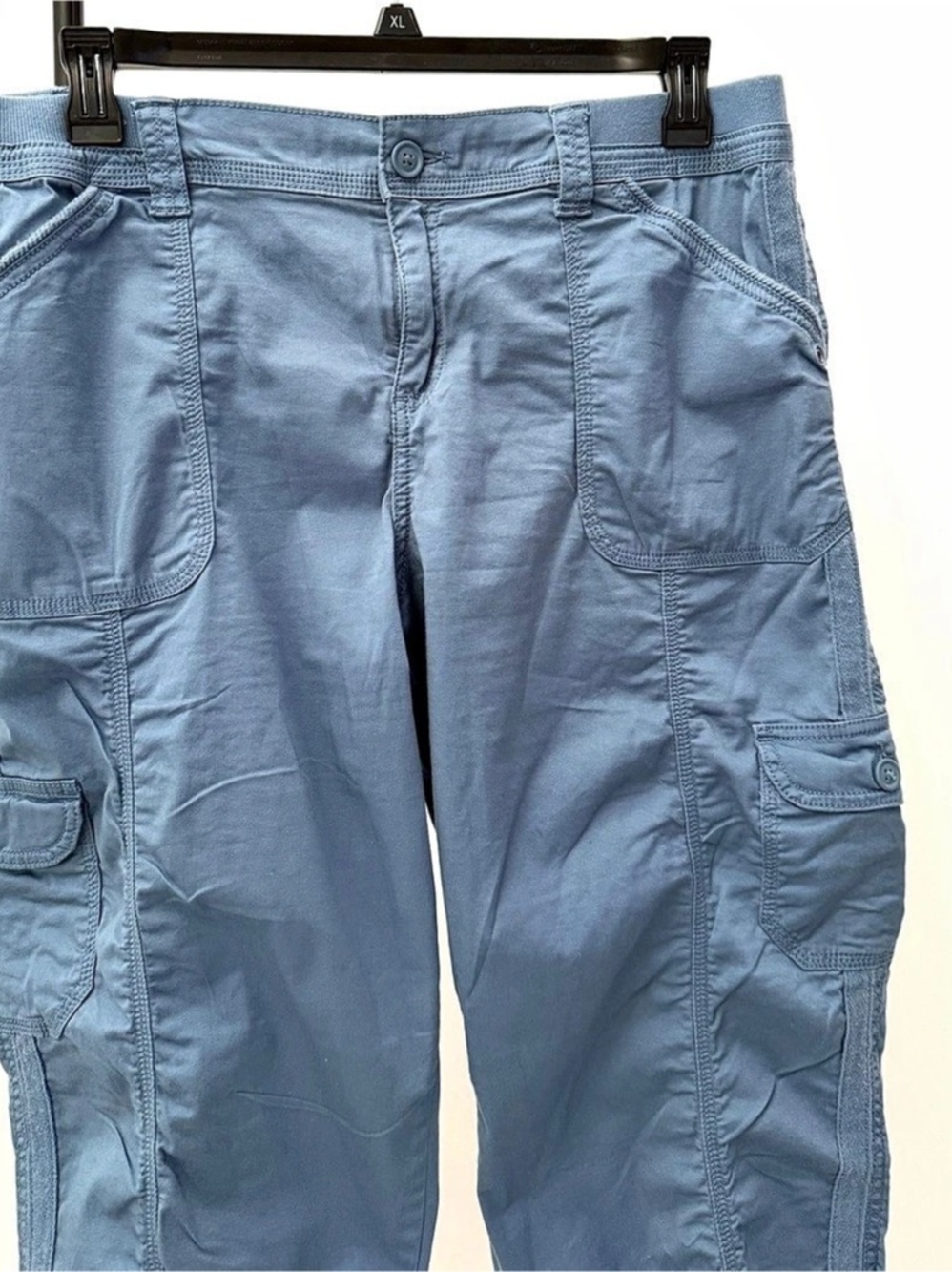 Style & Co Women's Cargo Capri Pants Blue Size 14